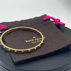 Kate Spade New York Beaded‎ Dot Gold Plated Narrow Bangle Bracelet